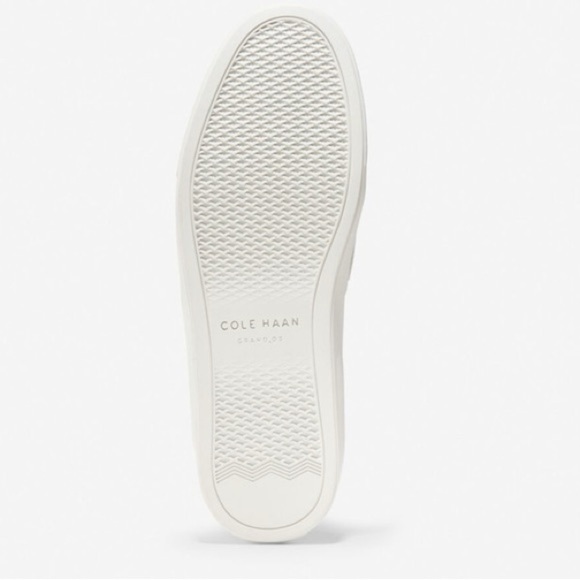 Cole Haan GrandPro GRAND.OS Spectator Laser Cut White Leather Sneakers Sz 11B - Picture 6 of 12